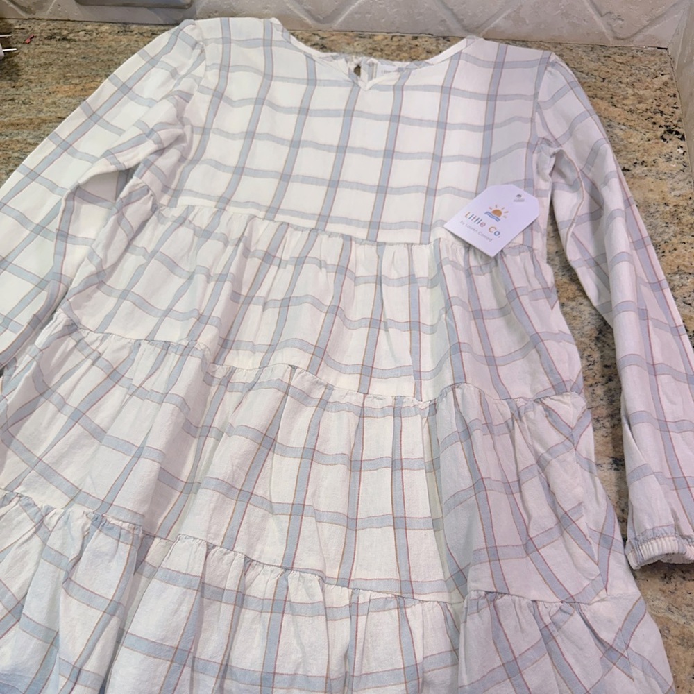 Little Co. soft plaid dress